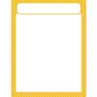 Polka Dots Yellow Learning Chart, T-38619