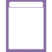 Polka Dots Purple Learning Chart, T-38620