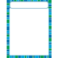 Stripe-Tacular Cool Blue Learning Chart, T-38635