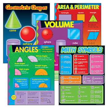 Geometry Learning Charts Combo Pack By Trend Enterprises