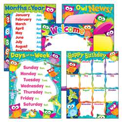 Owl Stars Charts Combo Pack By Trend Enterprises