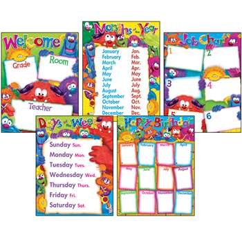 Classroom Basics Furry Friends Learning Chart Combo Pack By Trend Enterprises