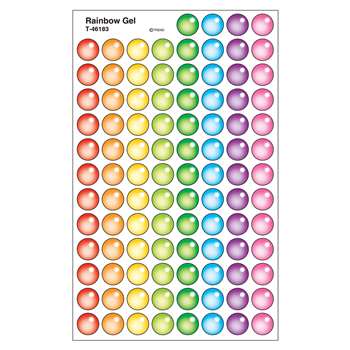 Rainbow Gel Superspots Stickers By Trend Enterprises