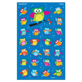 Owl Stars Supershapes Stickers Large By Trend Enterprises