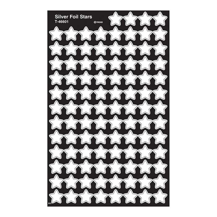 Supershapes Silver Foil Stars By Trend Enterprises