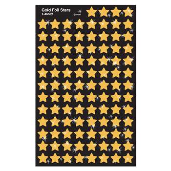 Supershapes Gold Foil Stars By Trend Enterprises