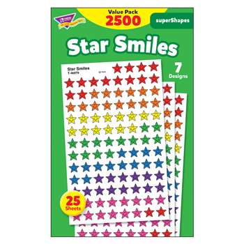 Star Smiles Value Pk Superspots Shapes Stickers By Trend Enterprises