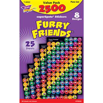 Furry Friends Superspots Stickers Value Pack By Trend Enterprises