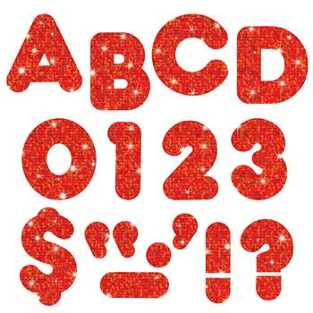 Ready Letters 2 Casual Red Sparkle By Trend Enterprises