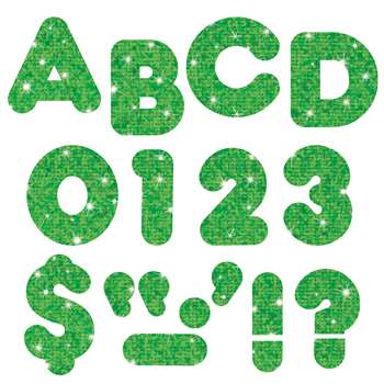 Ready Letters 2 Inch Casual Green Sparkle By Trend Enterprises