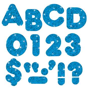 Ready Letters 2 Inch Casual Blue Sparkle By Trend Enterprises