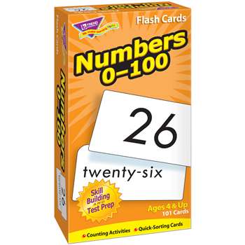 Flash Cards Numbers 0-100 101/Box By Trend Enterprises