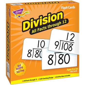 Flash Cards All Facts 156/Box 0-12 Division By Trend Enterprises