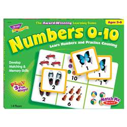 Match Me Game Numbers Ages 3 & Up 1-8 Players By Trend Enterprises