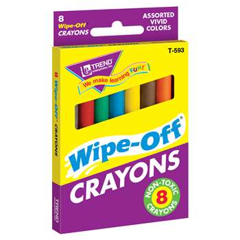 Wipe-Off Crayons Regular 8/Pk By Trend Enterprises