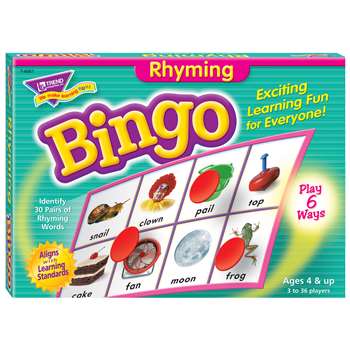 Bingo Rhyming Ages 4 & Up By Trend Enterprises