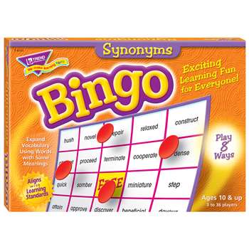 Bingo Synonyms Ages 10 & Up By Trend Enterprises