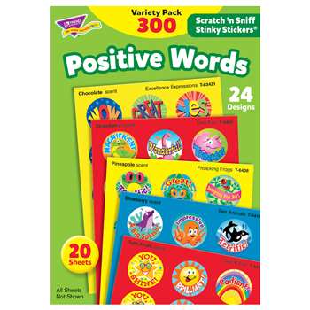 Stinky Stickers Positive Words Acid-Free Variety 300/Pk By Trend Enterprises