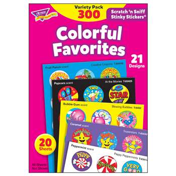 Stinky Stickers Colorful Favorites Acid-Free Variety 300/Pk By Trend Enterprises