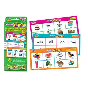 Rhyming Sight Words Initial Consonants Wipe Off Bi, T-6602