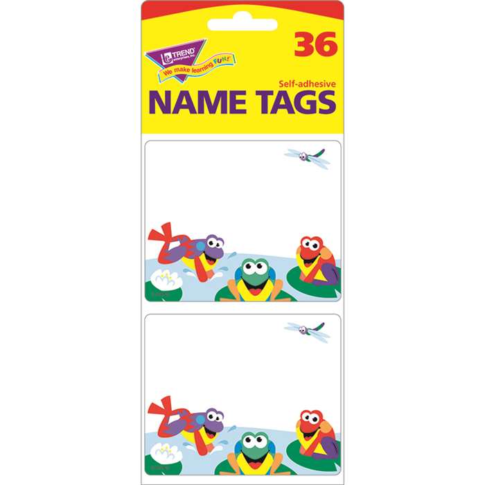 Name Tags Fun Frogs 36/Pk By Trend Enterprises