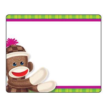 Sock Monkey Name Tags By Trend Enterprises