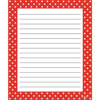 Polka Dots Red Note Pad, T-72352