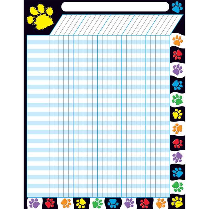 Paw Prints Incentive Chart Large By Trend Enterprises