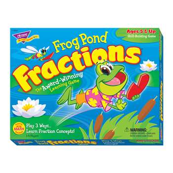 Frog Pond Fractions Game Ages 5 & Up By Trend Enterprises