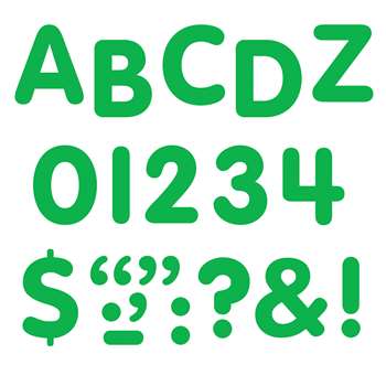 Stick-Eze 1 Letters Numbers Green 184 Uppercase 50 Numerals 90 Marks By Trend Enterprises