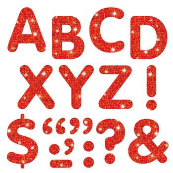 Stick-Eze 2 Letters Marks Red Sparkle 68 Uppercase 39 Marks By Trend Enterprises