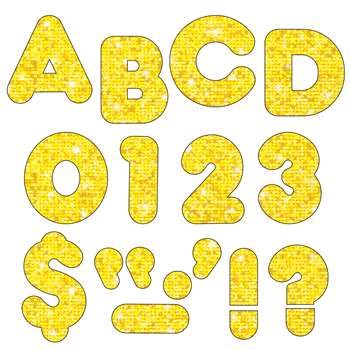 Ready Letters 3 Casual Yellow Sparkle By Trend Enterprises