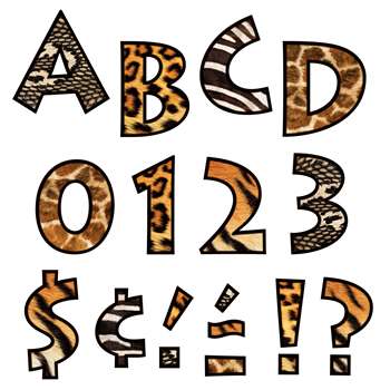 Animal Prints 4 Inch Venture Ready Letters By Trend Enterprises