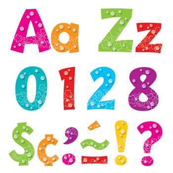 Bubbles 4&quot; Playful Uppercase Lowercase Combo Pack, T-79757