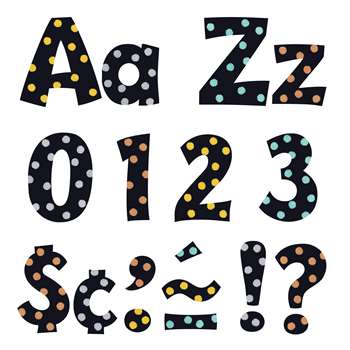 Dots 4&quot; Playful Ready Letters Upper/Lower Combo P, T-79770