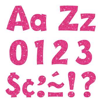 4&quot; Ready Letters Hot Pink Sparkle, T-79783