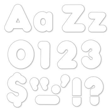 White 4In Combo Pack Uppercase Lowercase By Trend Enterprises