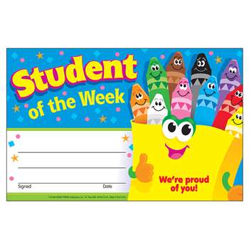 Awards Student Of The Week Crayons By Trend Enterprises