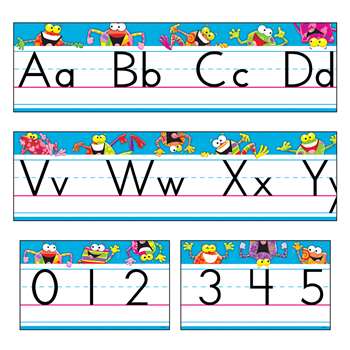 Frog Tastic Alphabet Line Std Manuscript Bulletin Board Set By Trend Enterprises