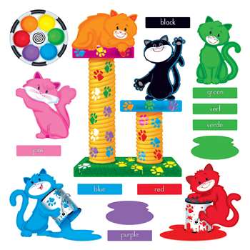 Curious Color Cats Bulletin Board Set By Trend Enterprises