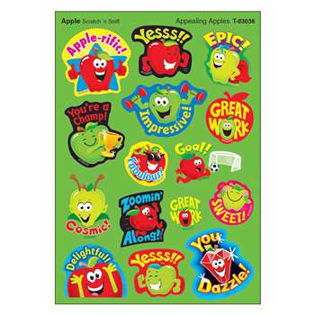 Appealng Apples Mixed Shapes Stinky Stickers, T-83036
