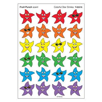 Stinky Stickers Colorful Star Smile By Trend Enterprises