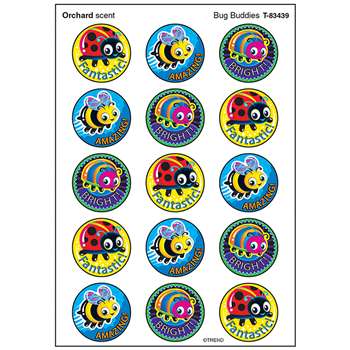 Bug Buddies Stinky Stickers Large Round, T-83439