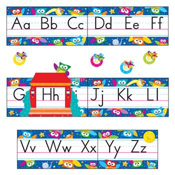 Owl Stars Alphabet Bulletin Board Set By Trend Enterprises