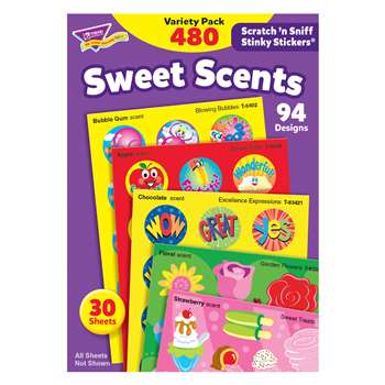 Stinky Stickers Sweet Shapes 456/Pk Acid-Free Super Saver Pk By Trend Enterprises
