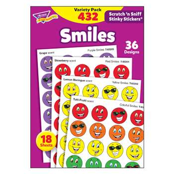 Stinky Stickers Smiles 432/Pk Variety Pk Acid-Free By Trend Enterprises