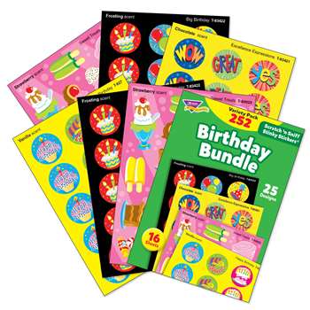 Birthday Stinky Stickers Variety Pack 252 Ct Bundl, T-83918