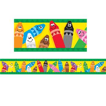 Bolder Border Colorful Crayons By Trend Enterprises