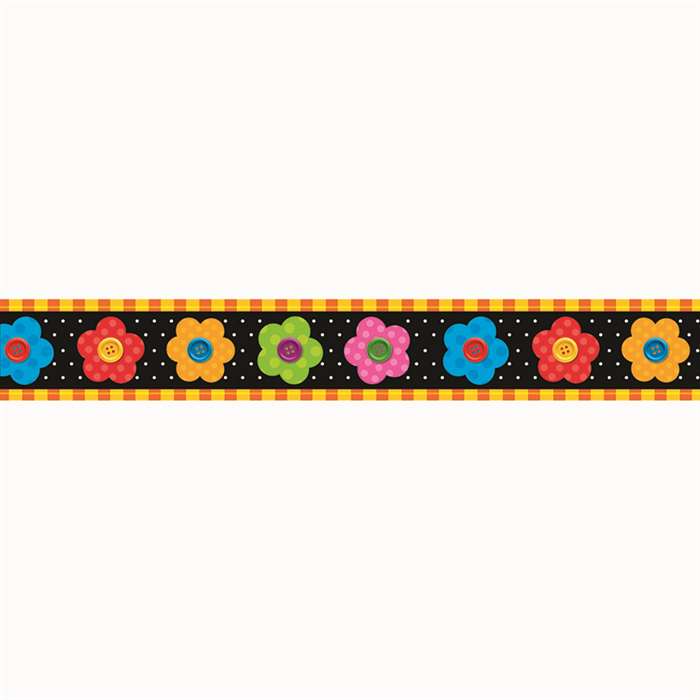 Bolder Borders Button Flowers By Trend Enterprises