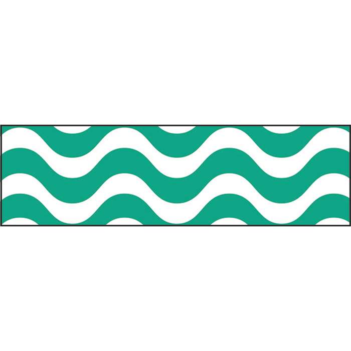 Wavy Teal Bolder Borders, T-85156